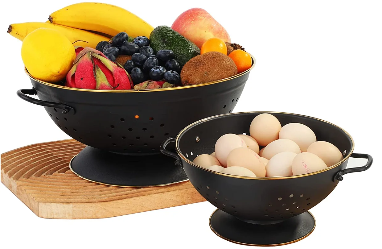 Hot Selling High Quality Stainless Steel Wire Mesh Basket Colander Strainer Food Rice Strainer Colander