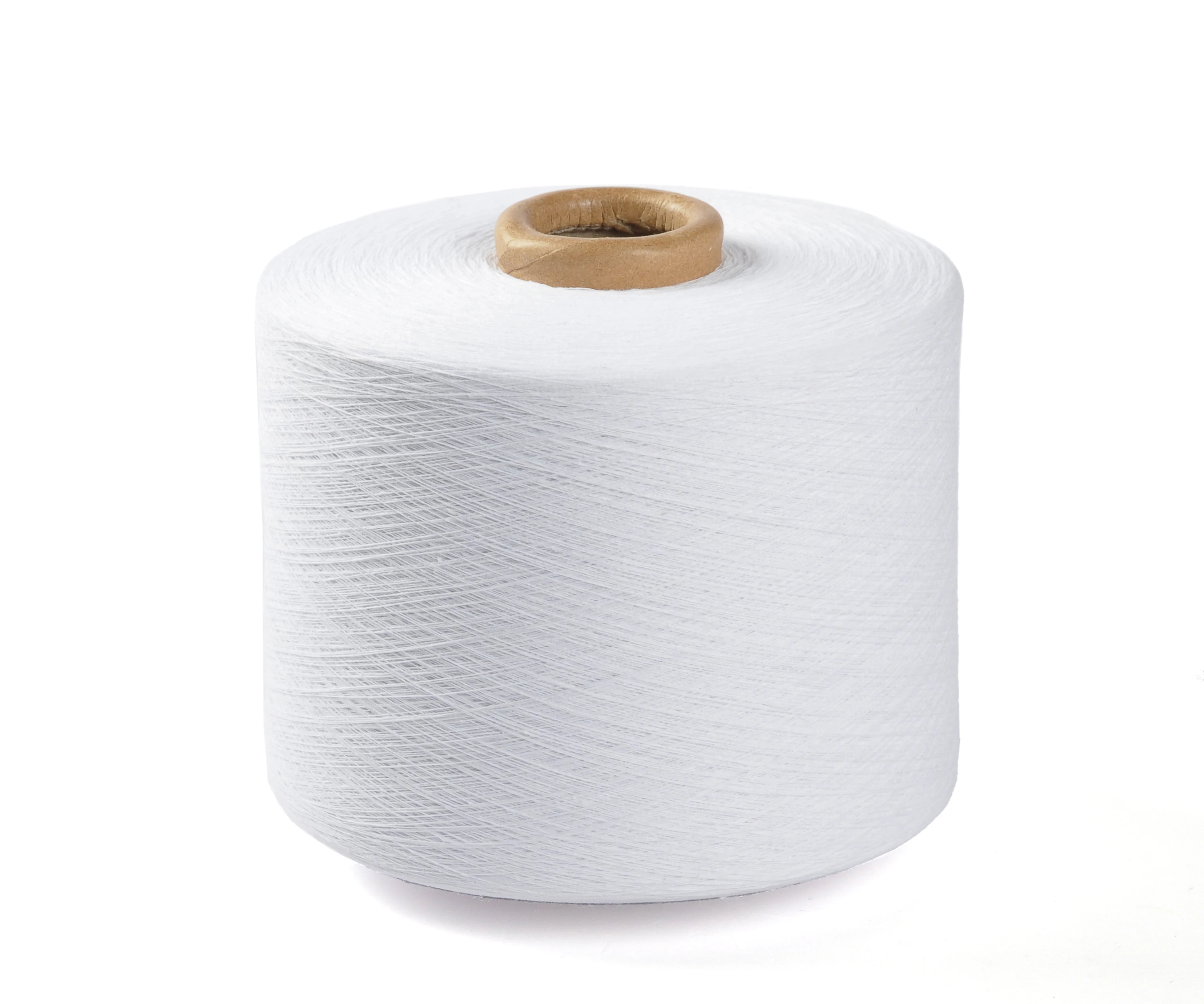 Recycled yarn manufacturer Nm34/1 open end cotton polyester for plain t-shirts cotton polyester