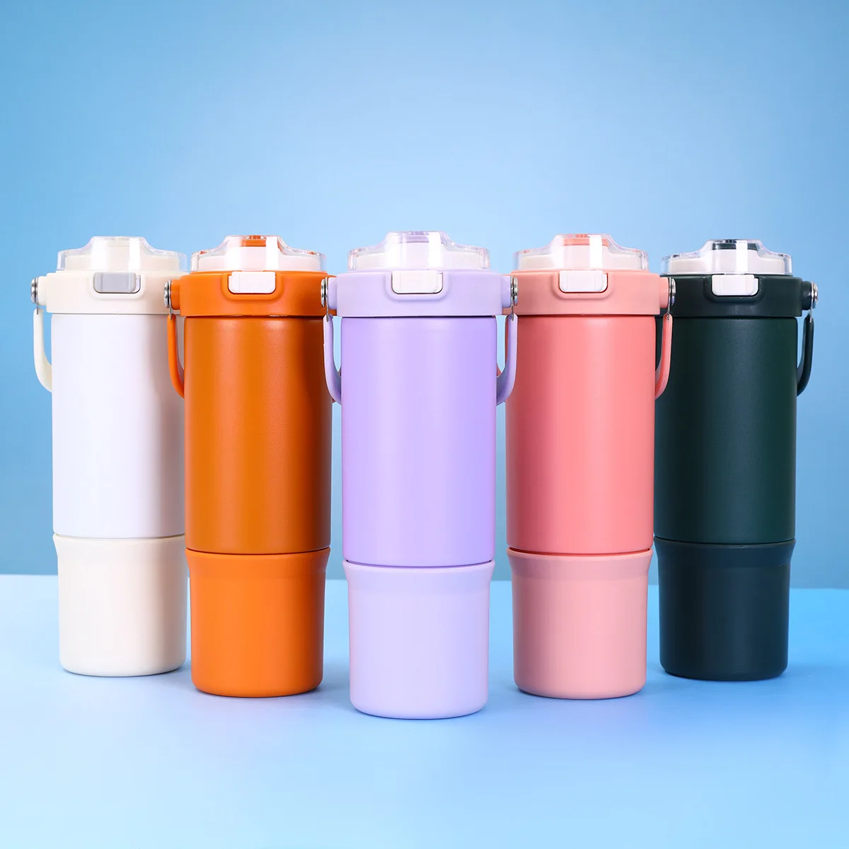 2024 new custom 30oz portable double wall thermos car coffee mug stainless steel vacuum insulated tumbler with straw and handle