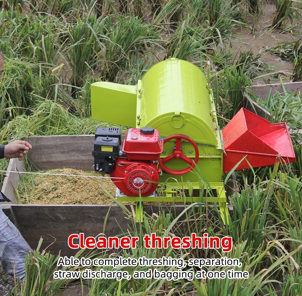 wholesale Farm mini rice forage harvester small wheat portable rice thresher paddy rice thresher machine