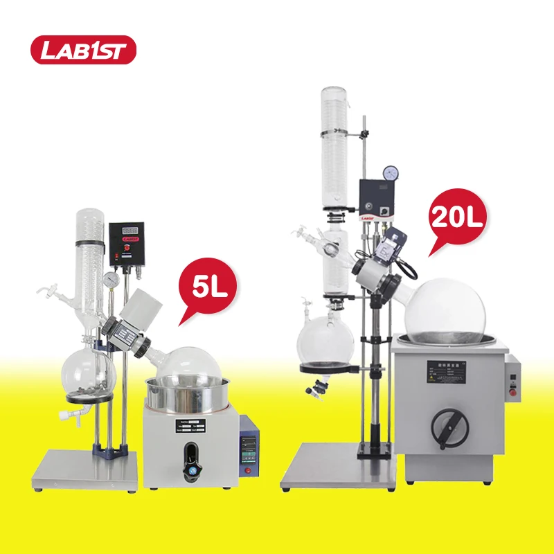 OEM Manufacturer Hand Lift 5L 20L 5 20 L Ltr Lab Rotary Vacuum Distillation Equipment Rotary Evaporator