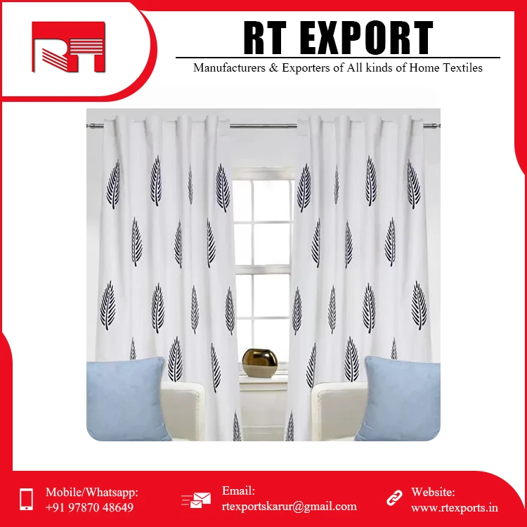 Modern Design Best Selling Window Curtains 100% Pure Cotton Customized Print Window Curtain for Sale