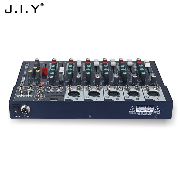  F7-USB 7 каналов аудио смеситель микшерная консоль MP3 Джек 48V питания для записи компьютера студии
