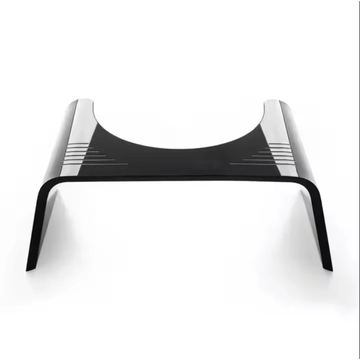 Factory made  Non-Slip Acrylic Toilet Stool Clear Bathroom Poop Stool Adults Pooping Stool  on the Sides
