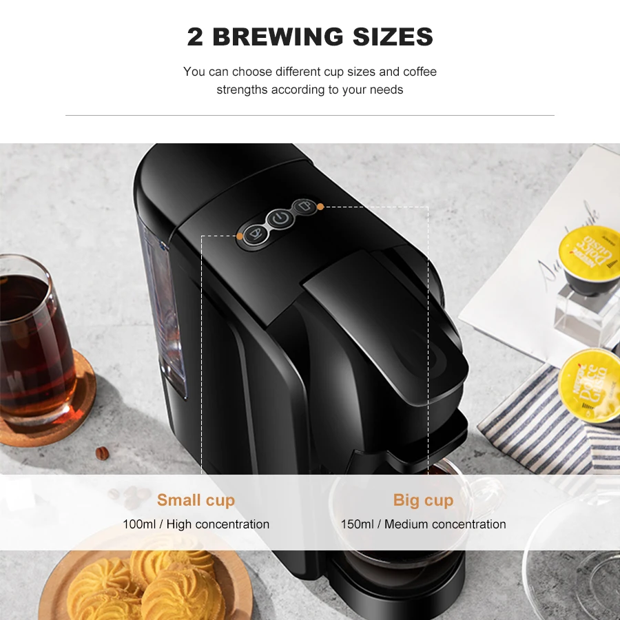 Capsule Coffee Machine Coffee Powder 19 Bar 1450w Household Making Multi Capsule Coffee Machine