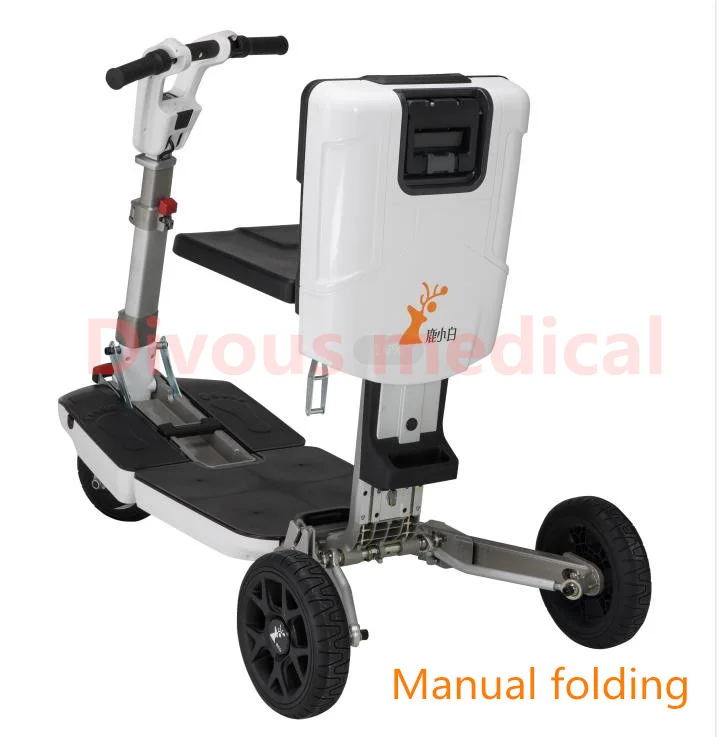 Luggage mini adult foldable elderly  electric tricycle disabled mobility scooter can be airplane