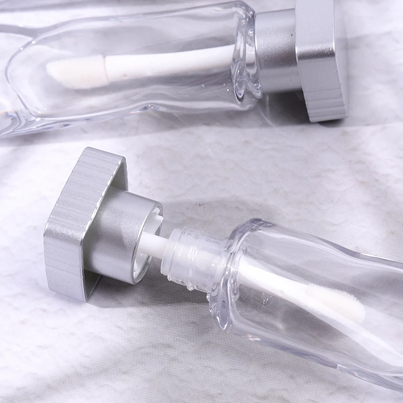 CY043 In Stock 2pcs Newest Toothpaste 5ml Matte Silver Private Label Lipgloss Tubes Flat Small Plastic Lip Gloss Tubes