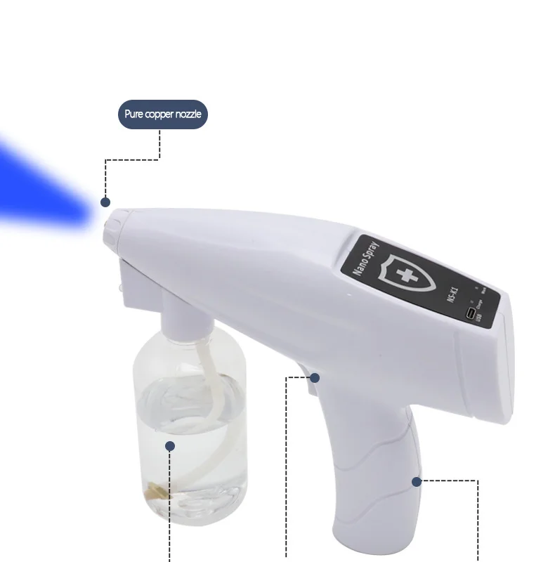 
Daton portable nano sanitizing spray gun facial nano mist sprayer cordless sprayer gun air disinfection sprayer system 
