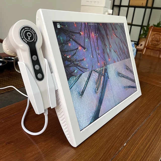 15 Inch HD Screen Portable Facial Skin Test Scanner Analyser Equipment Hair Skin Analyzer Machine For Sale