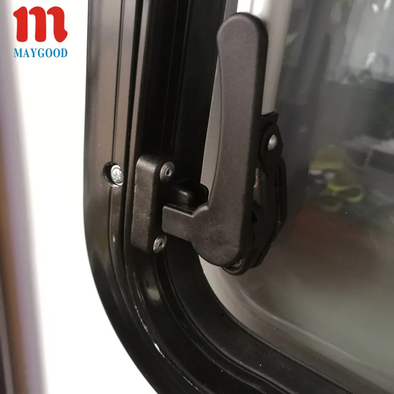 MG 17RW rv round corner window 800X400mm max open angle 70 degree caravan window 25 to 35mm fitting thickness