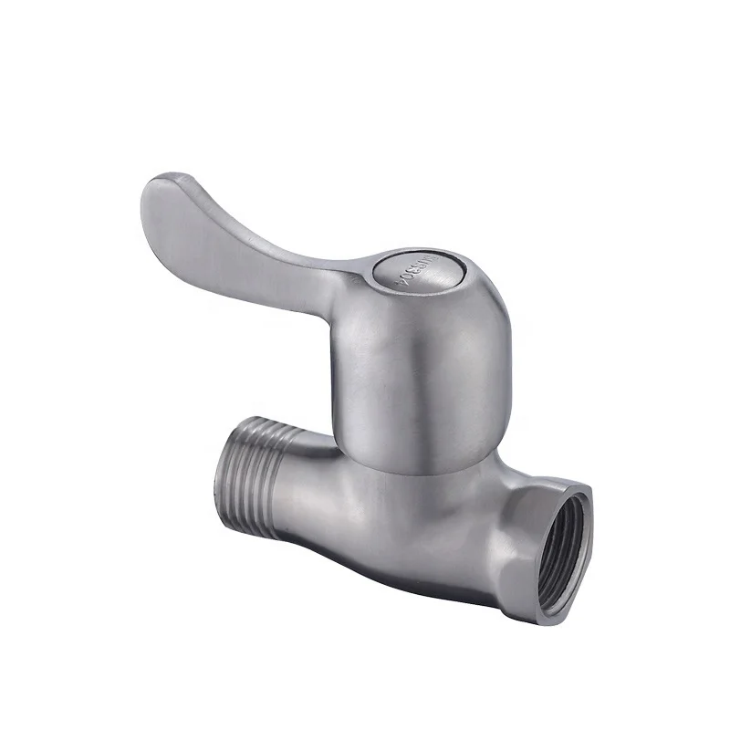 304 stainless steel straight through valve wire drawing water pipe valve g1/2 stop valve