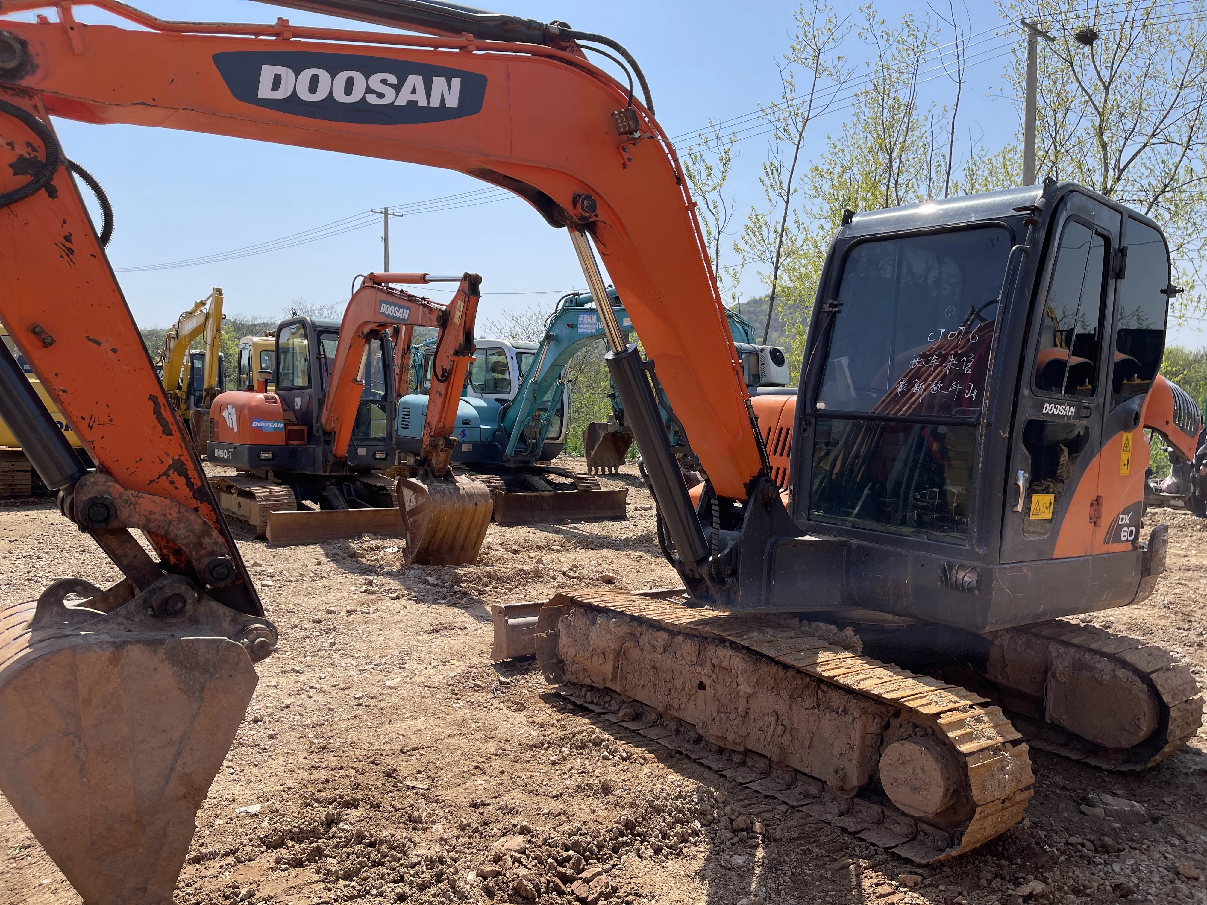 Doosan DX60  For sale used amphibious cat machinery backhoe excavator