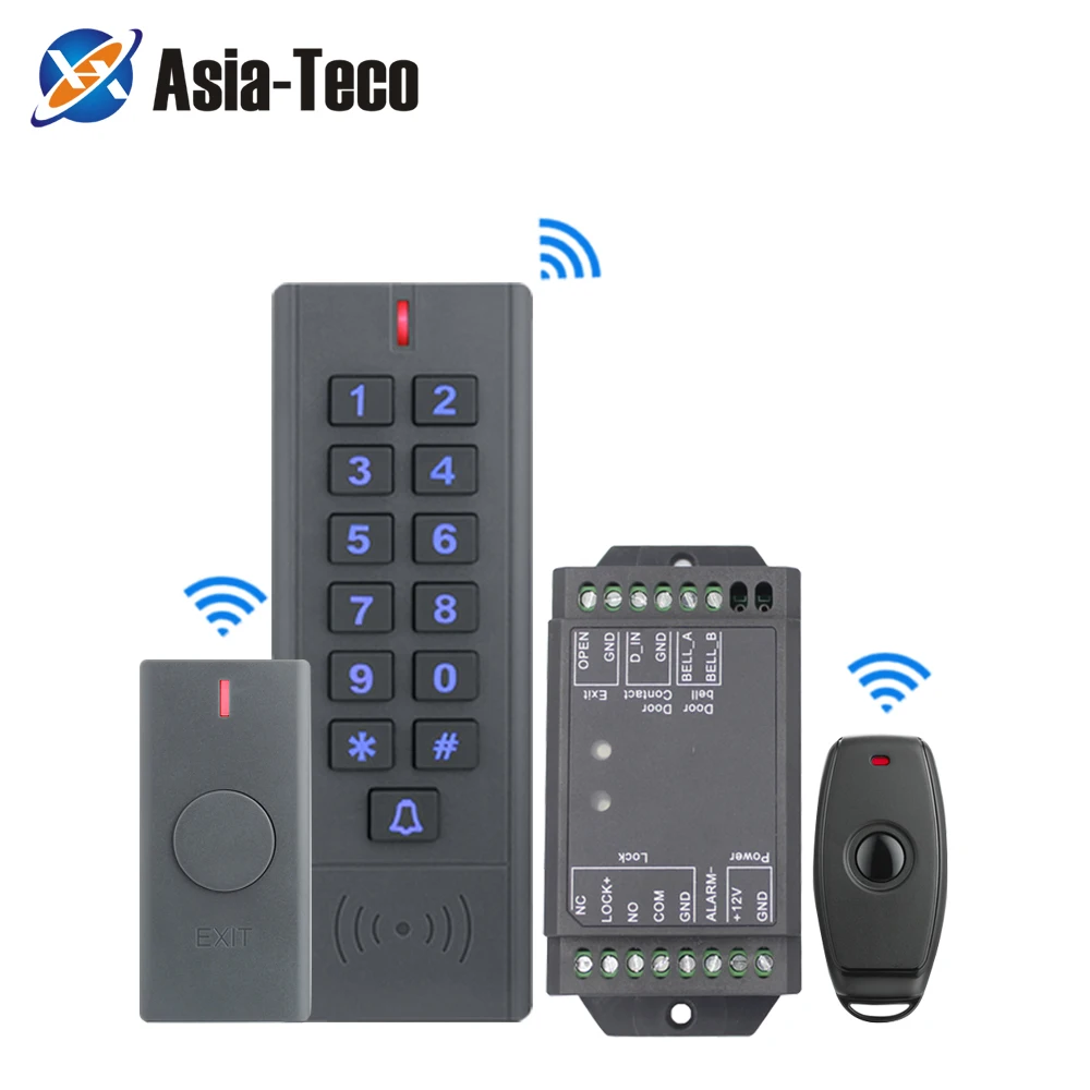Wireless Access Control Kit Waterproof Access Controller Keypad EM Card Reader 125KHz RFID Door Access Control System
