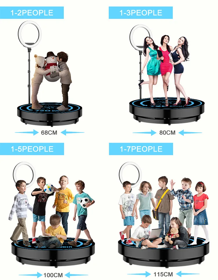 Interactive 360 Turning Photo Booth Kiosk 360-photo-booth With Rotating Stand