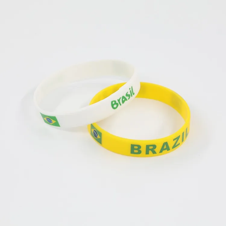 Promotion Gifts Soft Silicone Rubber Venezuela bracelet Iceland Ivory Coast Sweden England USA Qatar Country Flag wrist Band