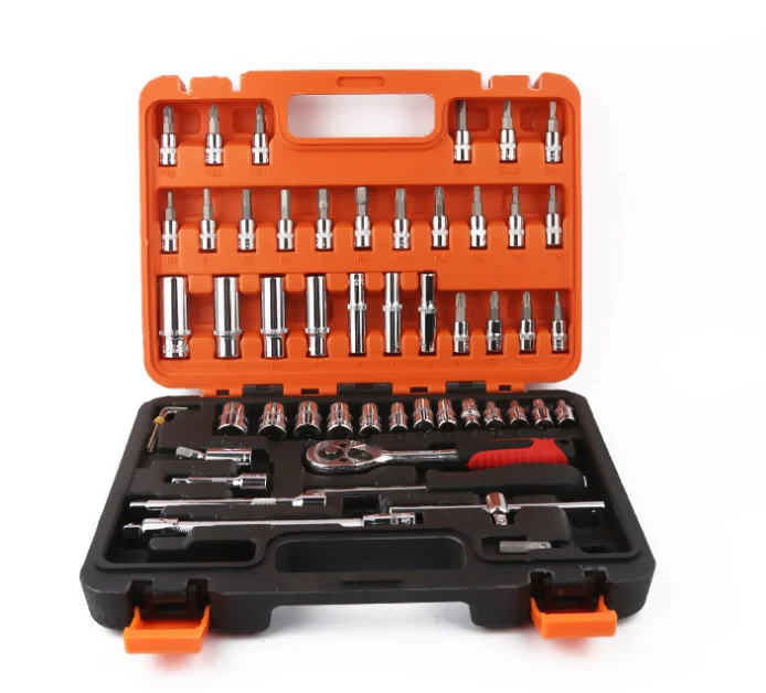 53pcs Socket Wrench Set Car Motorcycle Repair Tool Ratchet Torque Wrench Combo Tools Kit