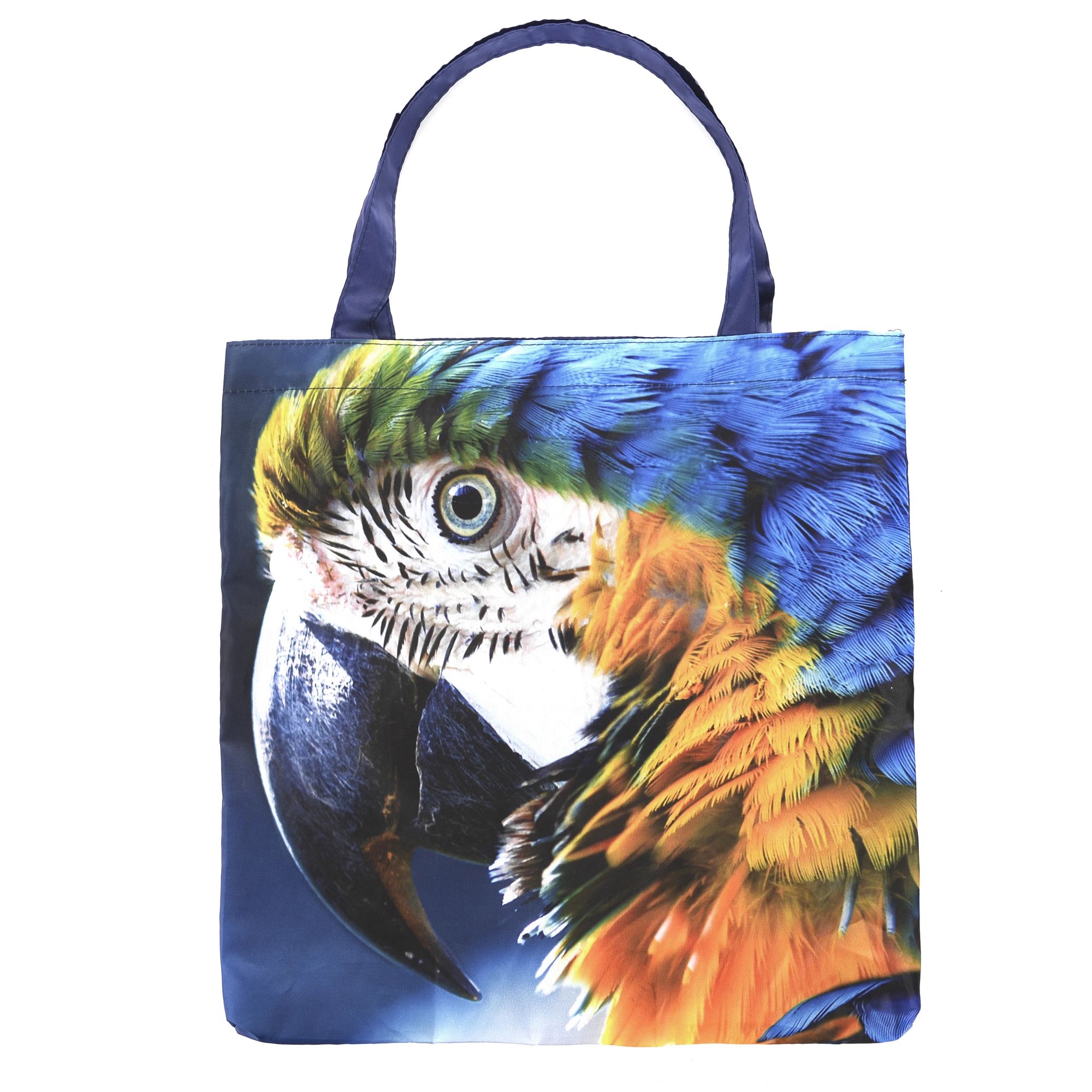 Customize  pattern sublimation polyester handbag animal pattern nature tote bags tiger shopping bag