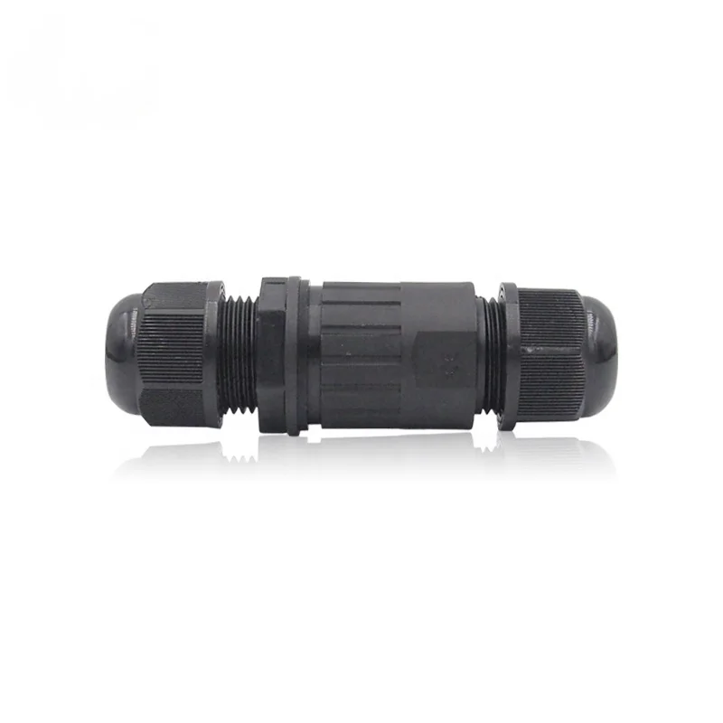 High Quality Manufacturer Sale Two Pin Nylon Cable Gland Ip68 Two Side Connect Nylon Cable Connectors