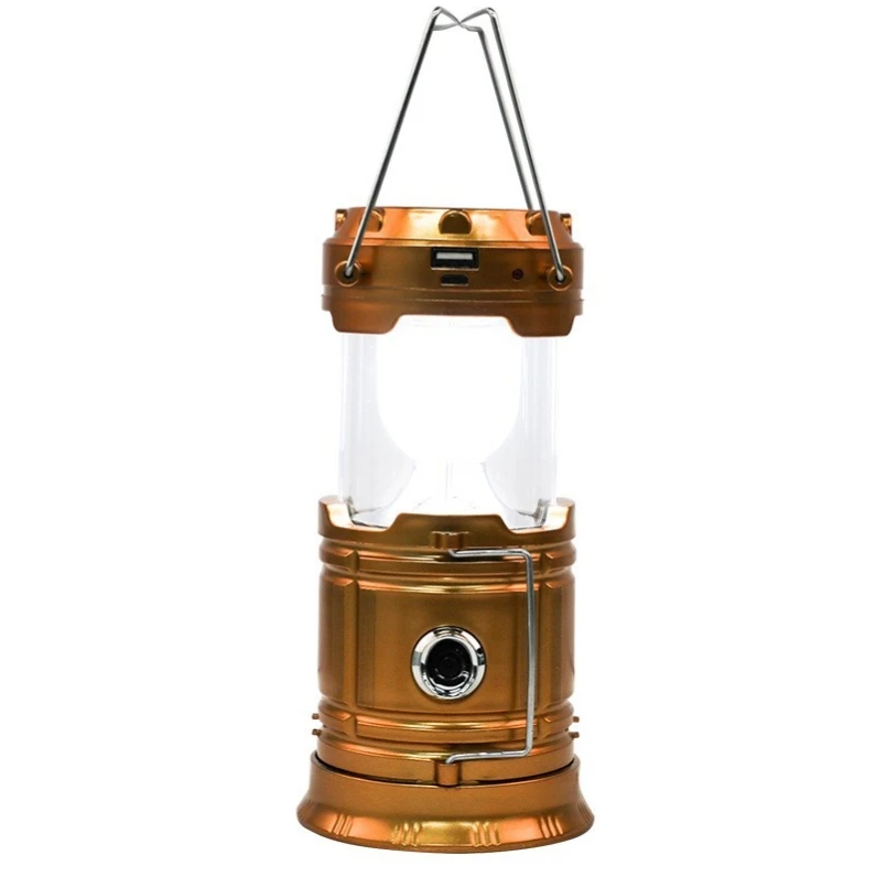 Certified Rohs Reach Compliant Waterproof Outdoor USB Rechargeable Solar LED Camping Lantern ABS Body Emergency Application