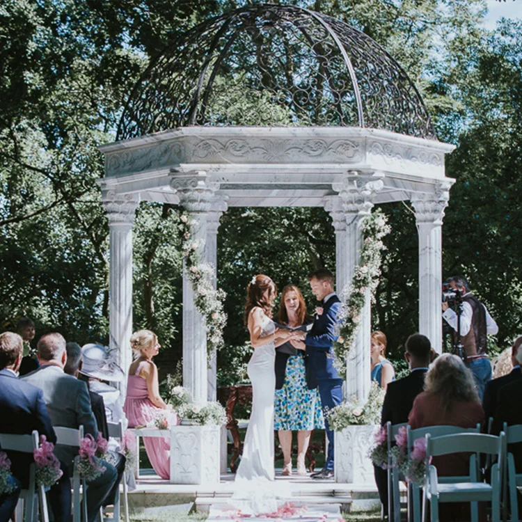 Высококачественная мраморная резная беседка для сада и свадьбы в продаже