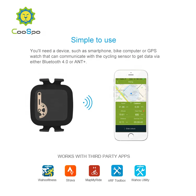 Датчик скорости цикла COOSPO BK467 ANT + для велокомпьютера