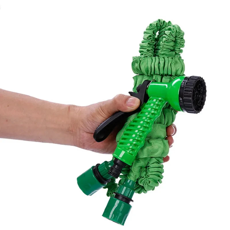 Green 25FT 50FT 75FT 100FT 150FTTriple Magic Garden Telescopic Water Pipe High Pressure Car Wash Gun Hose Car Wash Set