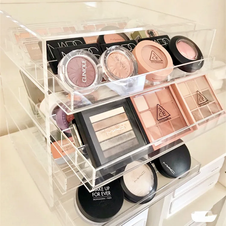 Acrylic 7-Section Divided Makeup Palette Organizer Holder Ideal for Adding Storage case Acrylic Divided Makeup Palette Organizer