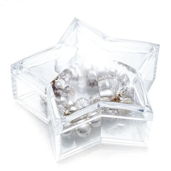 Wholesale Spring Festival Christmas Celebration Gift Empty Clear Plastic Star Shaped Small Mini Acrylic Candy Box For Sale