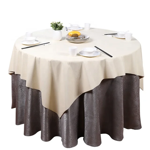 Top Quality Cheap Hotel Natural Stone Disposable Blue Stripe Linen Table Cloth Wedding