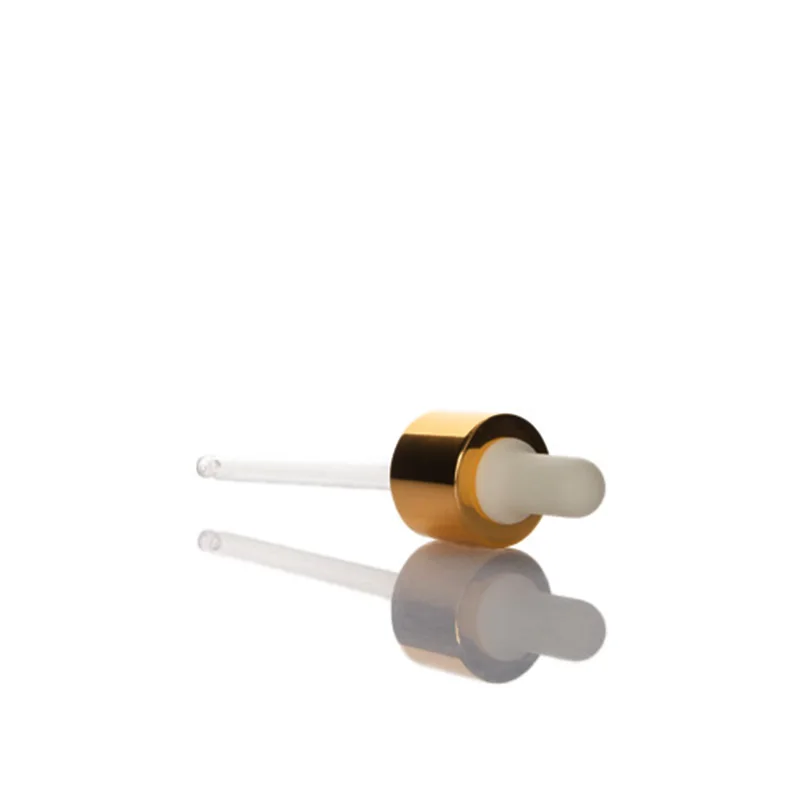 18mm 20mm 24mm dropper cap with customized rubber plastic teat glass dropper for essential oil bottle