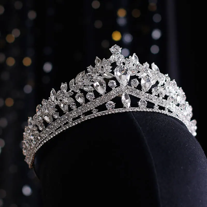 Genya High Quality Bridal Pageant Crown Tiaras Tiara Jewelry Headband Rhinestones for Wedding 2024