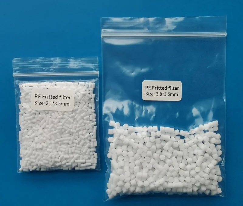 OEM custom SPE Pipette tip filter use sintered porous polyethylene PE filter frit disc PE frits