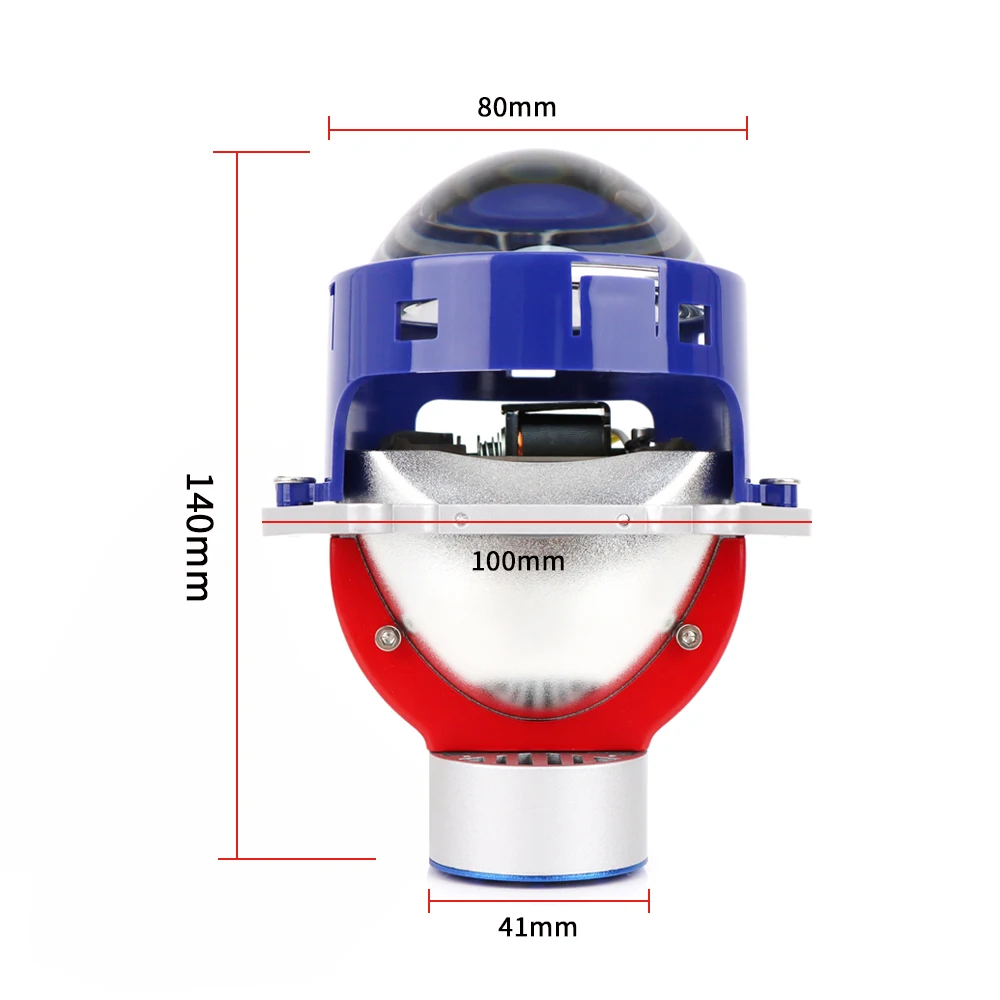 W50 Raych 3Inch Bi LED Projector Lens 130W 20000LM White 6000K Destructive Car Upgrade Halogen Headlight for Car