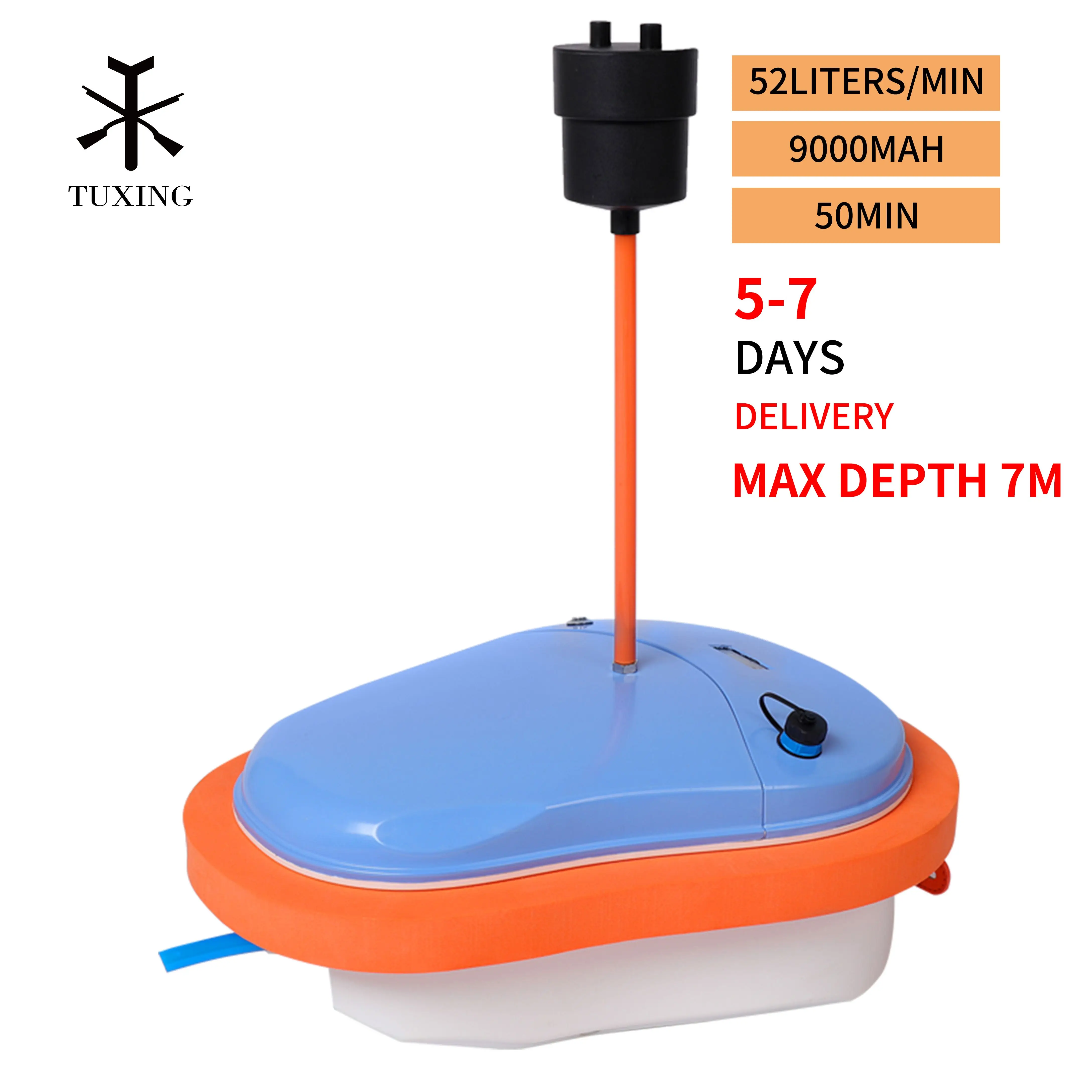 TUXING Best Price Custom Portable Z100 180W 7Meter Water Play Equipment Swimming Ventilator Air Scuba Tankless Diving Compressor