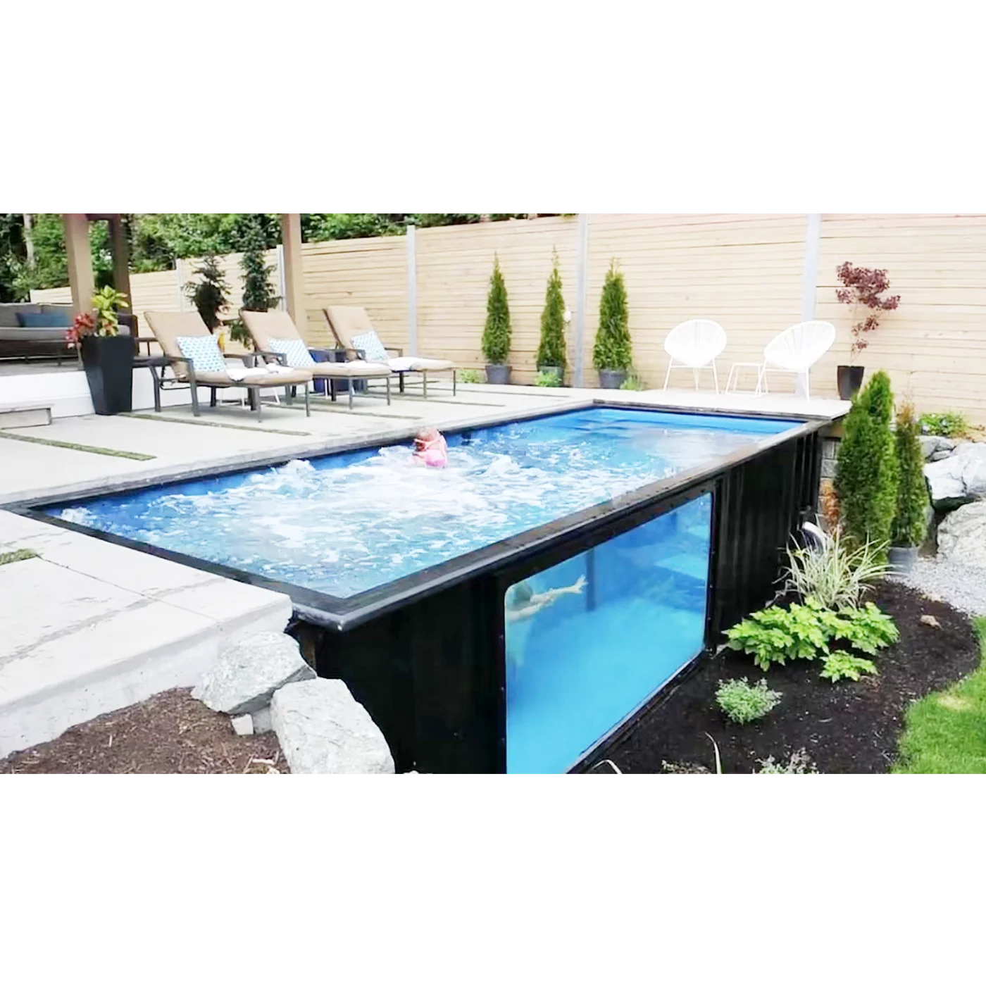 2024 hot sale outdoor prefabricated waterproof swimming container pool  for sale with best control
