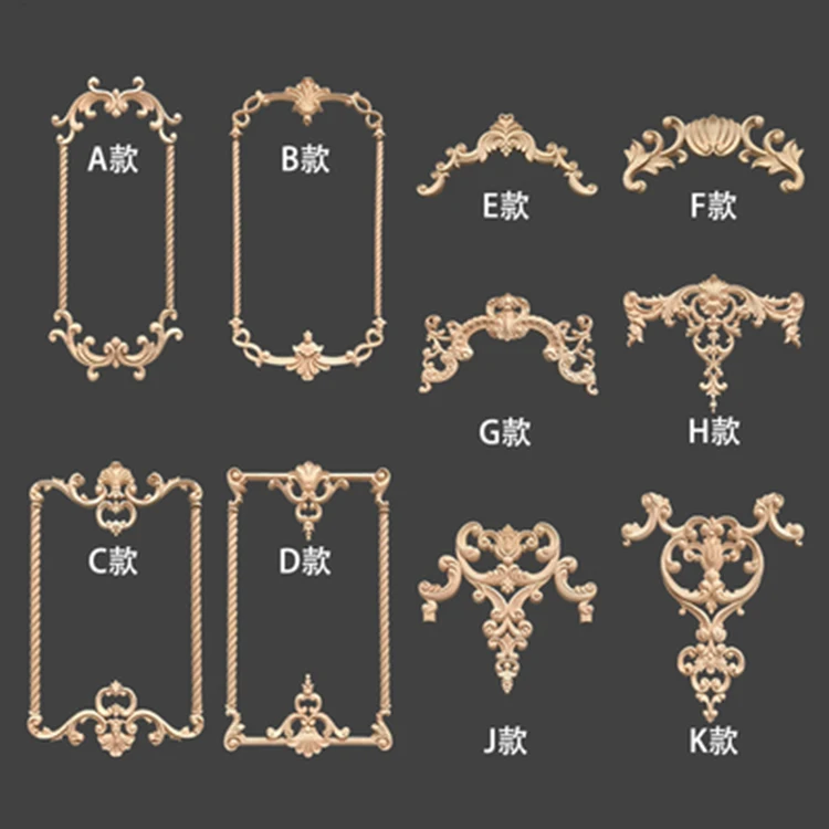 Wooden Onlays Appliques wall decoration Home living room bedroom folding chairs furniture accessories Furniture Applique Onlay