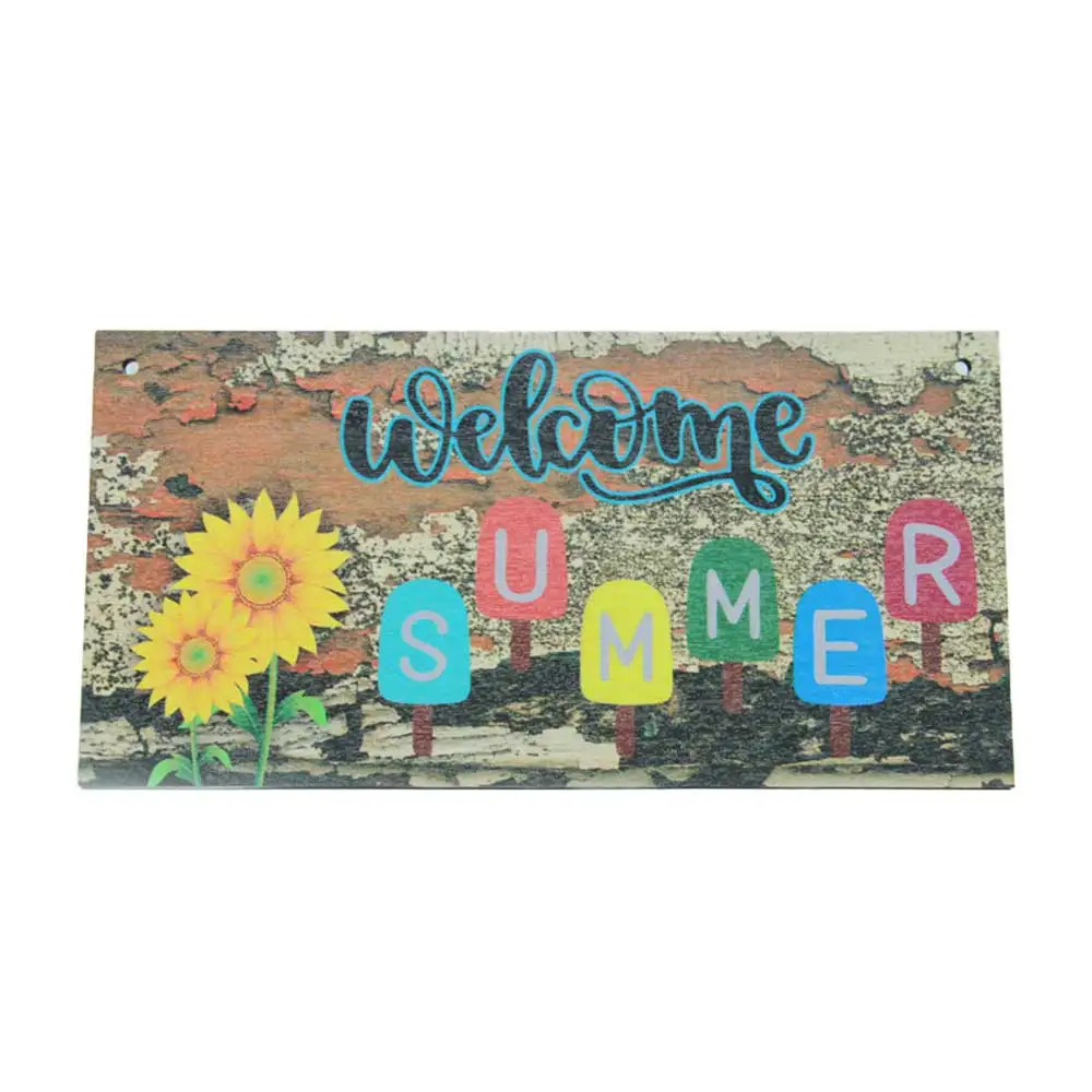 Custom Family Door Decor happy fall Wood Home Decor Sign Vintage Wall Art Hanging Plaque Hanging Door Sign