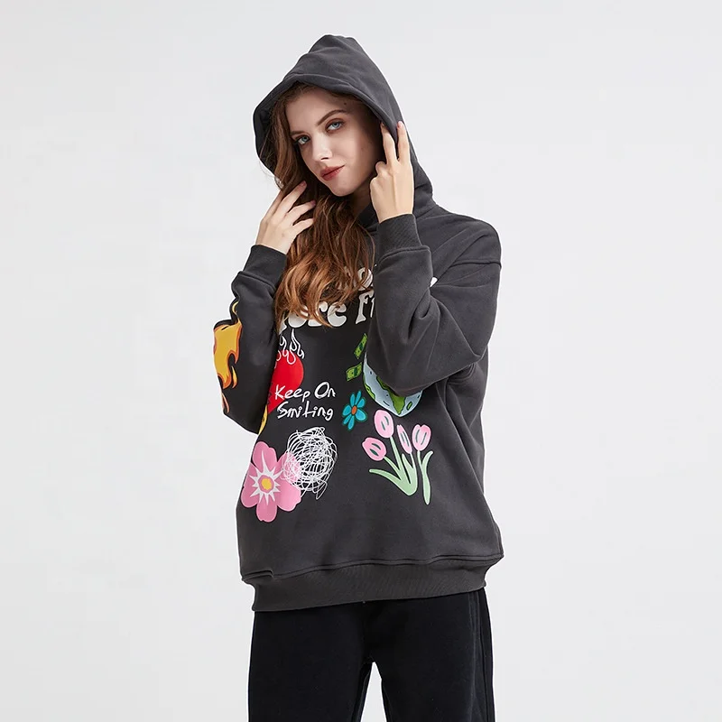 Custom Puff Logo High Quality Heavy Autumn Winter Gym Casual Fashion Drawstring Oversize Pockets Sports Unisex Hoodies