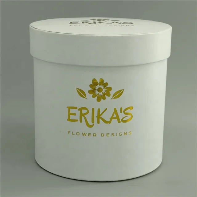 Square flower box/preserved flower box with rose gold logo