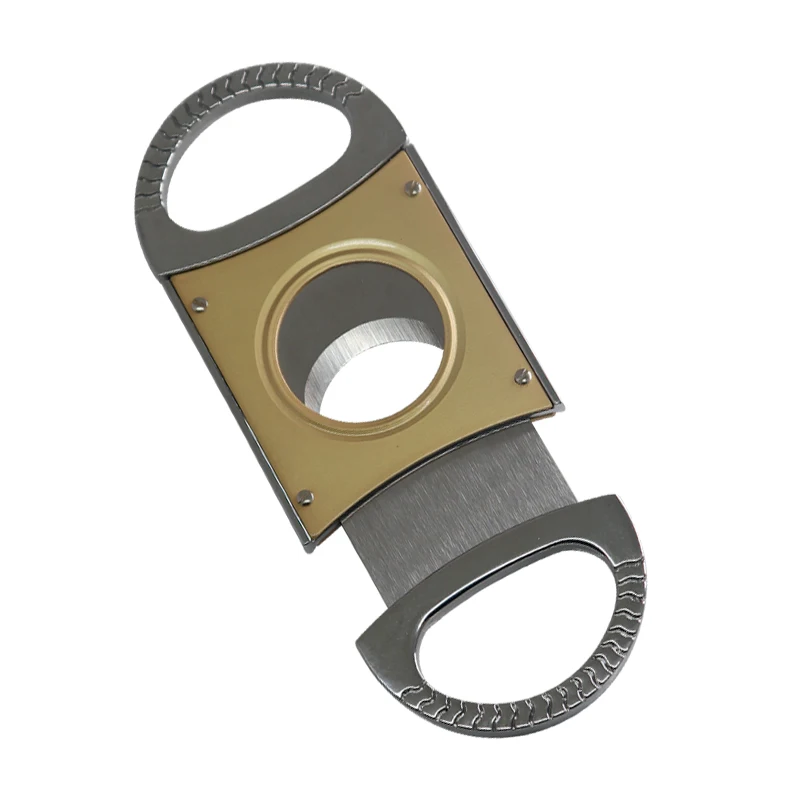 Rukioo Custom logo Luxury Cigar Accessories Stainless Steel Metal Cigar Cutter