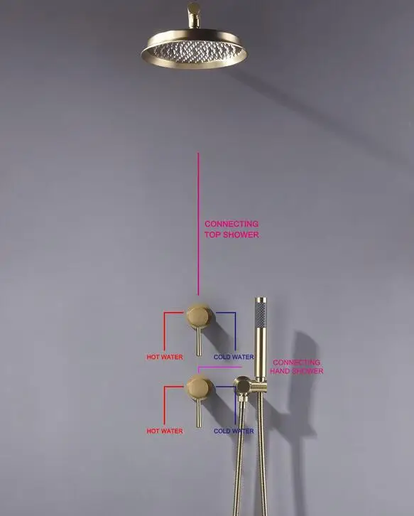 Wall Mounted 9 Inch  Shower Head Washroom Rain Shower Complete Mixer Set Bathroom Kit Shower System with Rough-in Valve