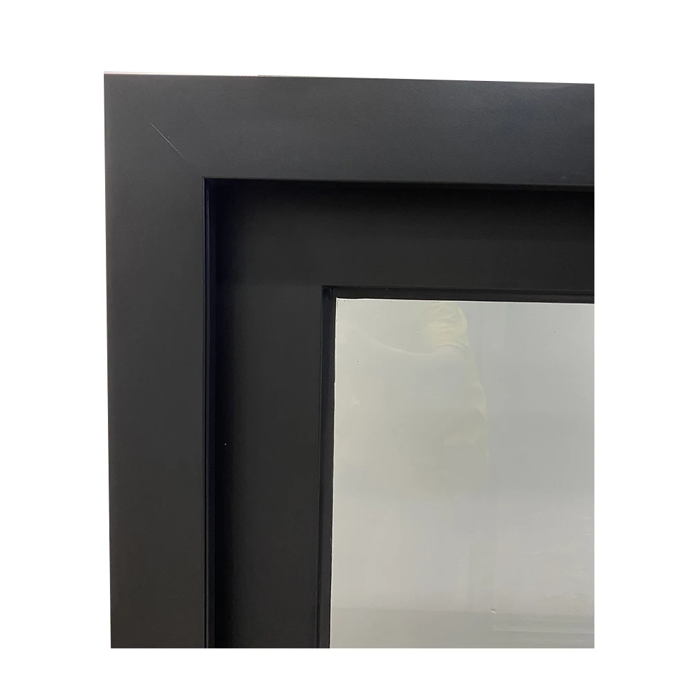 Residential system aluminium sliding windows with tempered glass in black powder coated