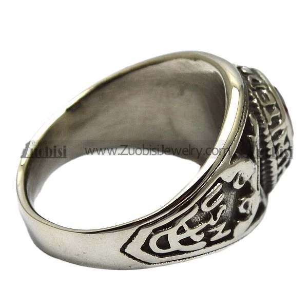 United States Vintage Silver Cross Gun Pattern Oval Fashion Jewellery Red Ruby for Women  Ring for Women