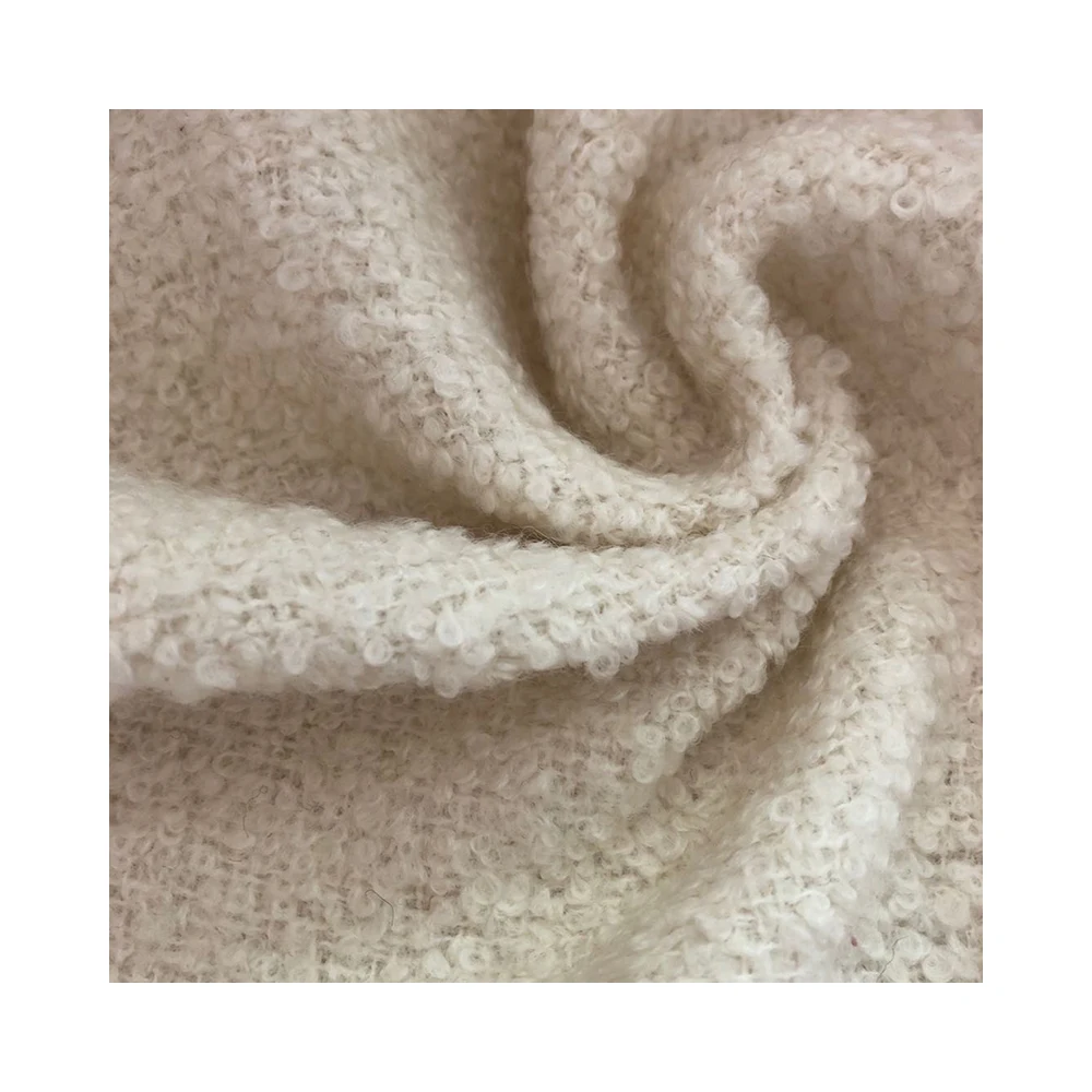 
High-level 40% wool 50% polyester checked woolen circle yarn tweed fabric 