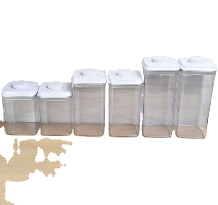 Best Price Kitchen Pantry Dry Food Airtight Container Set With Lid / Stacking Storage Container Kitchen Organization Set