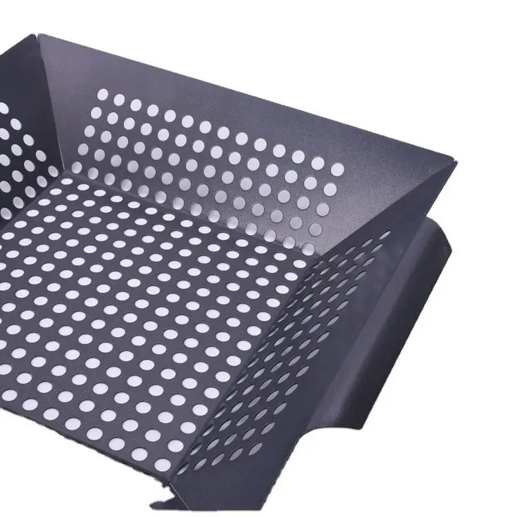 Черная Квадратная тарелка для барбекю из нержавеющей стали, многофункциональная раковина для барбекю, круглая раковина для асфальта, уличный инструмент для барбекю