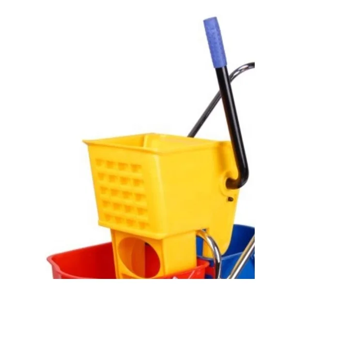 46L Double Mop Wringer Trolley with Side Press