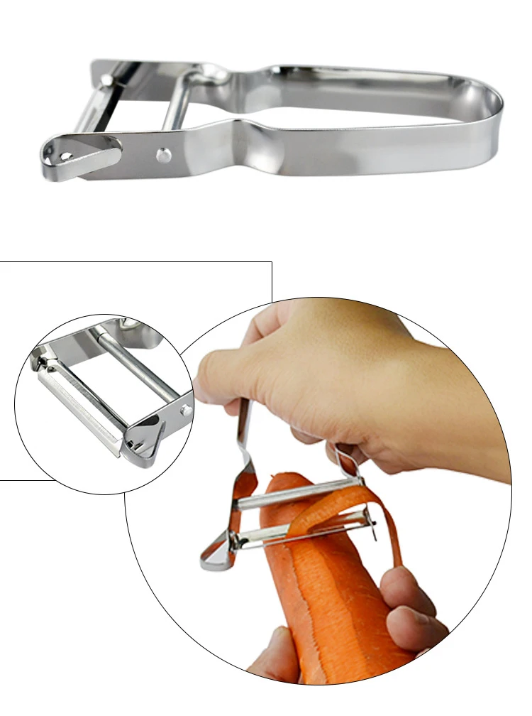 U Shape Potato Peeler Swiss Peeler Stainless Steel Vegetable Julienne Slicer Peeler for Kitchen