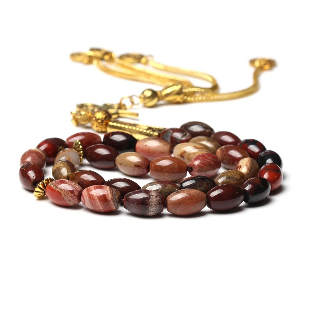 Islamic tasbih stone 33 turkish prayer beads oval size 8*12mm muslim rosary misbaha Ramadan Eid gift tesbih tasbeeh