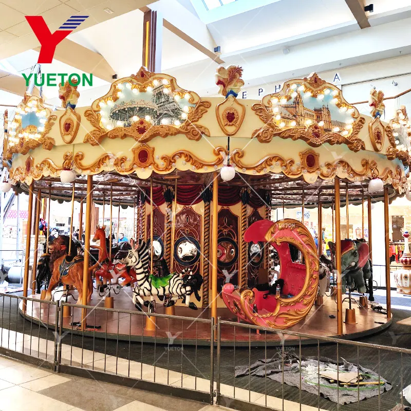 Luxury Theme Kids Amusement Park Horse Large Indoor Mall Rides 24 Seats Merry Go Round Carousel With CE Certified For Sale